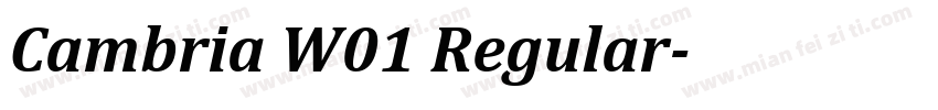 Cambria W01 Regular字体转换